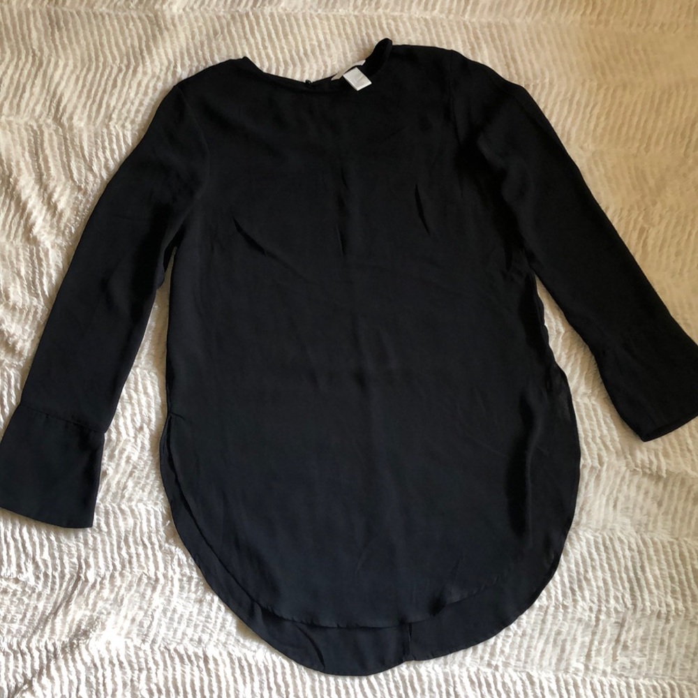 H & M black tunic top